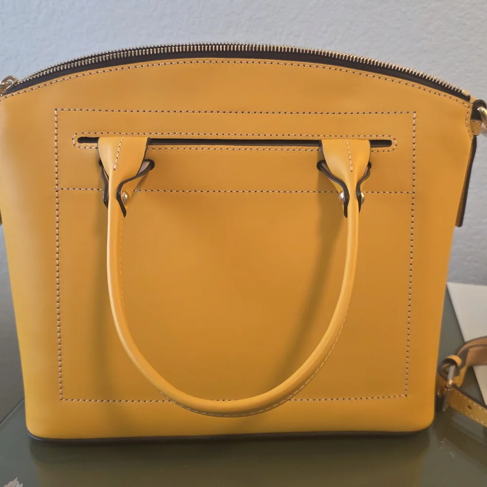 Dooney & Bourke Yellow Leather Satchel